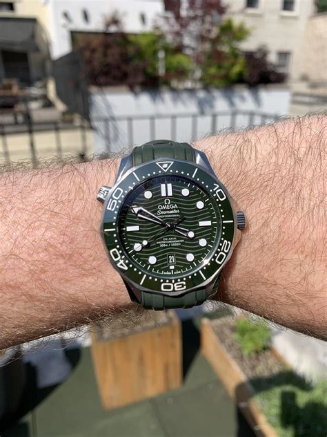 green omega seamaster|omega seamaster diver green review.